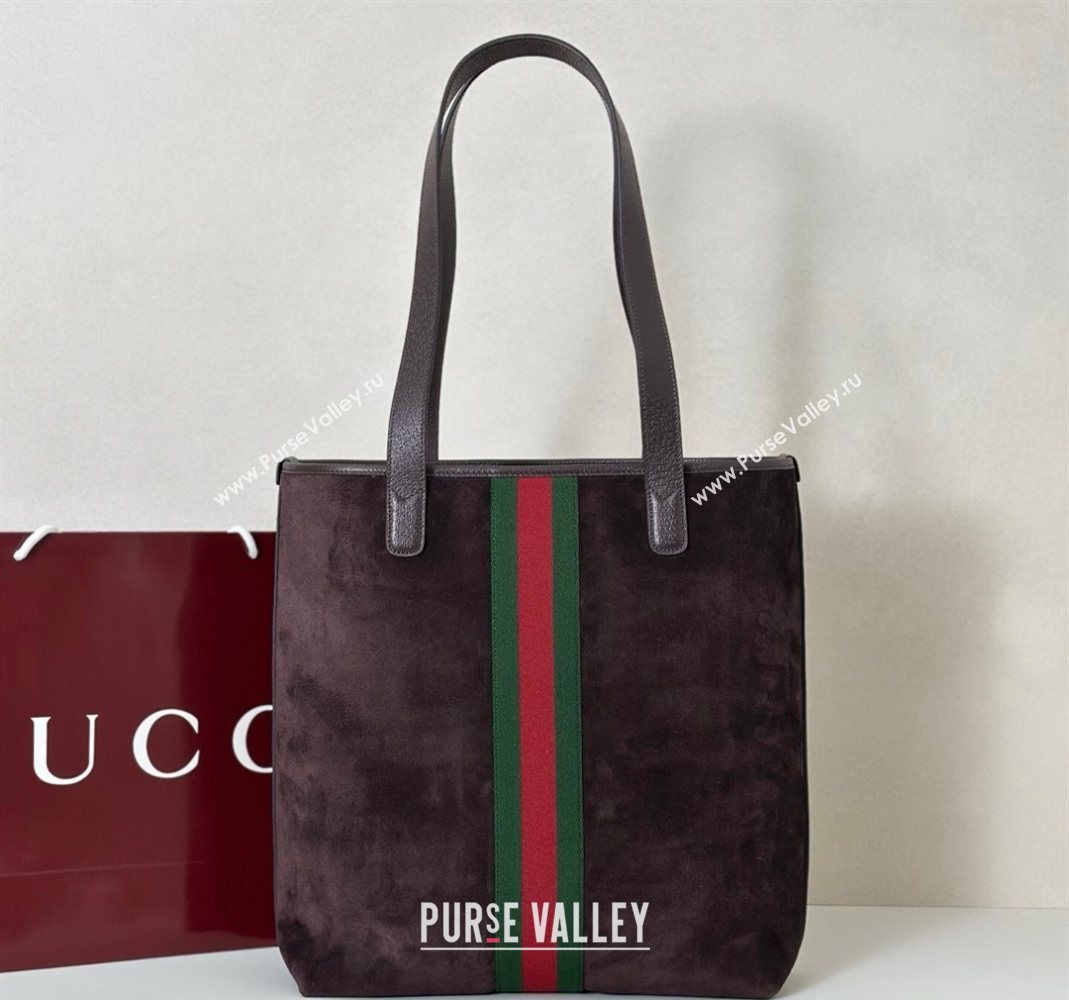 Gucci Ophidia Suede medium tote bag Brown 2025 834465 (DLH-251125006)