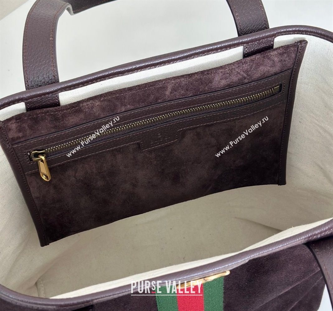 Gucci Ophidia Suede medium tote bag Brown 2025 834465 (DLH-251125006)