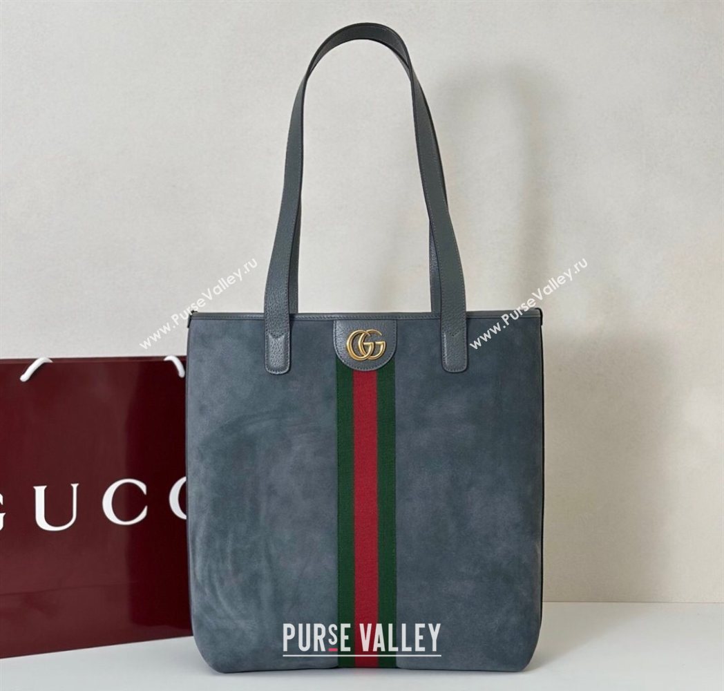 Gucci Ophidia Suede medium tote bag Grey 2025 834465 (DLH-251125008)