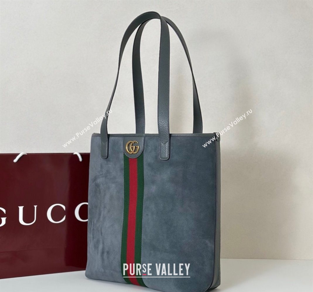 Gucci Ophidia Suede medium tote bag Grey 2025 834465 (DLH-251125008)