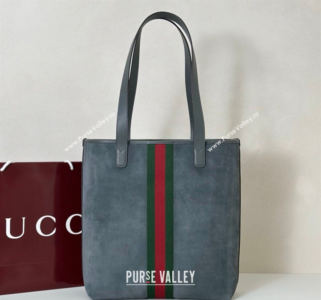Gucci Ophidia Suede medium tote bag Grey 2025 834465 (DLH-251125008)
