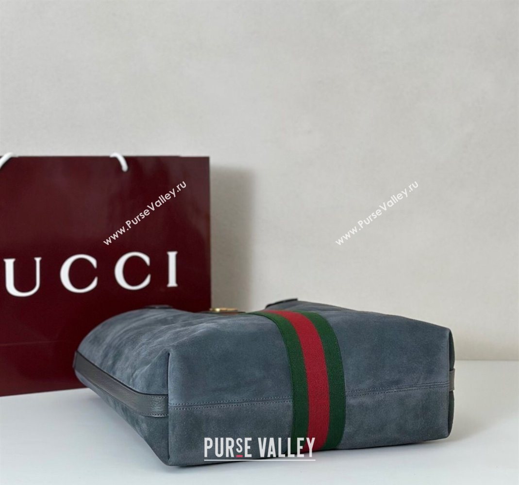 Gucci Ophidia Suede medium tote bag Grey 2025 834465 (DLH-251125008)