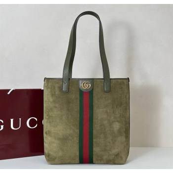 Gucci Ophidia Suede medium tote bag Green 2025 834465 (DLH-251125009)
