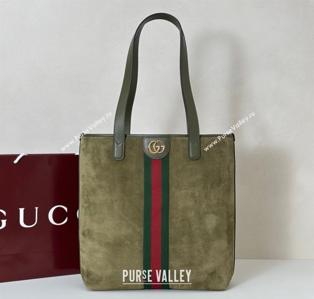 Gucci Ophidia Suede medium tote bag Green 2025 834465 (DLH-251125009)