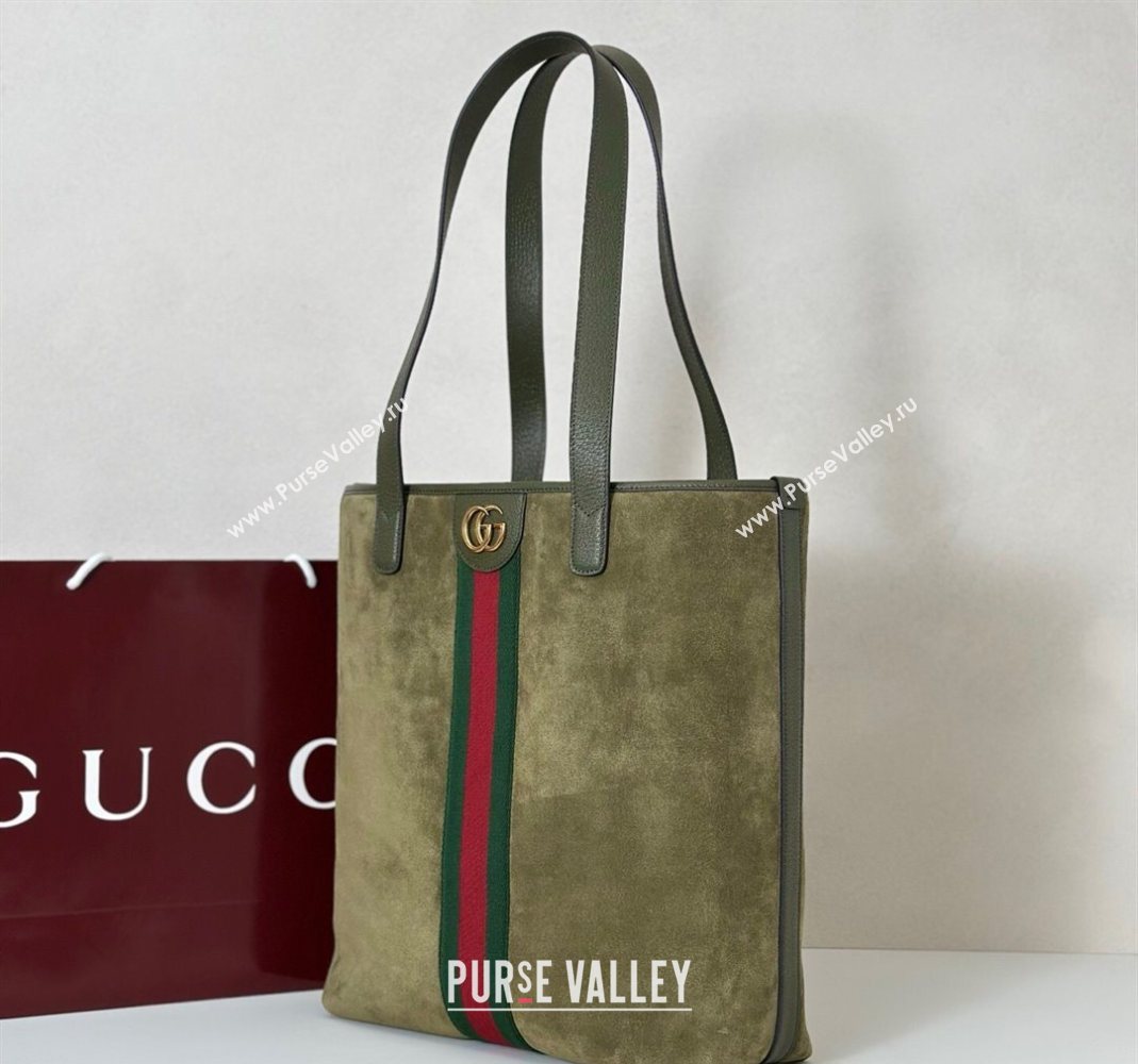 Gucci Ophidia Suede medium tote bag Green 2025 834465 (DLH-251125009)