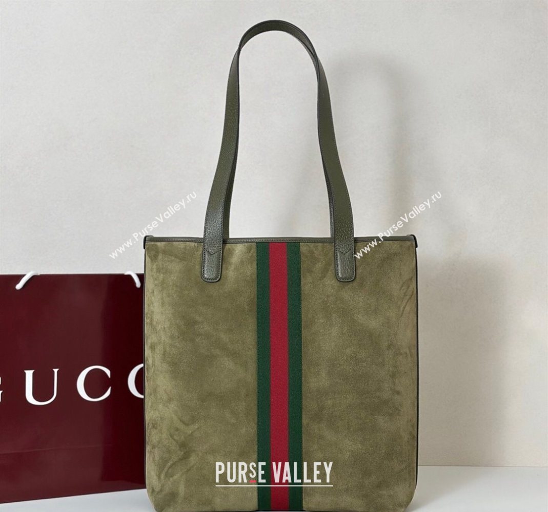 Gucci Ophidia Suede medium tote bag Green 2025 834465 (DLH-251125009)