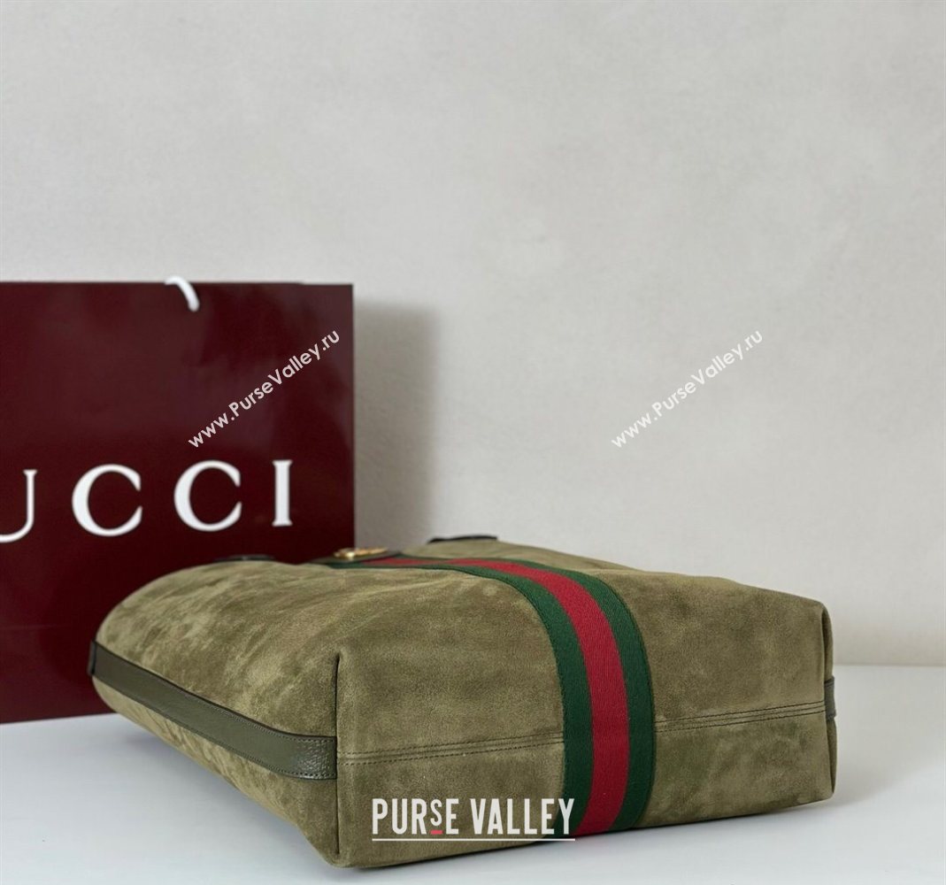 Gucci Ophidia Suede medium tote bag Green 2025 834465 (DLH-251125009)
