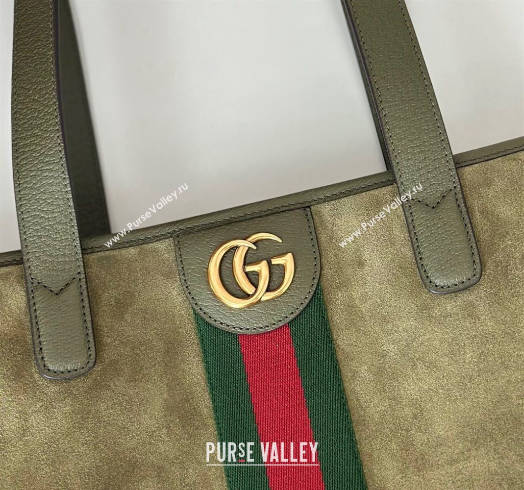 Gucci Ophidia Suede medium tote bag Green 2025 834465 (DLH-251125009)