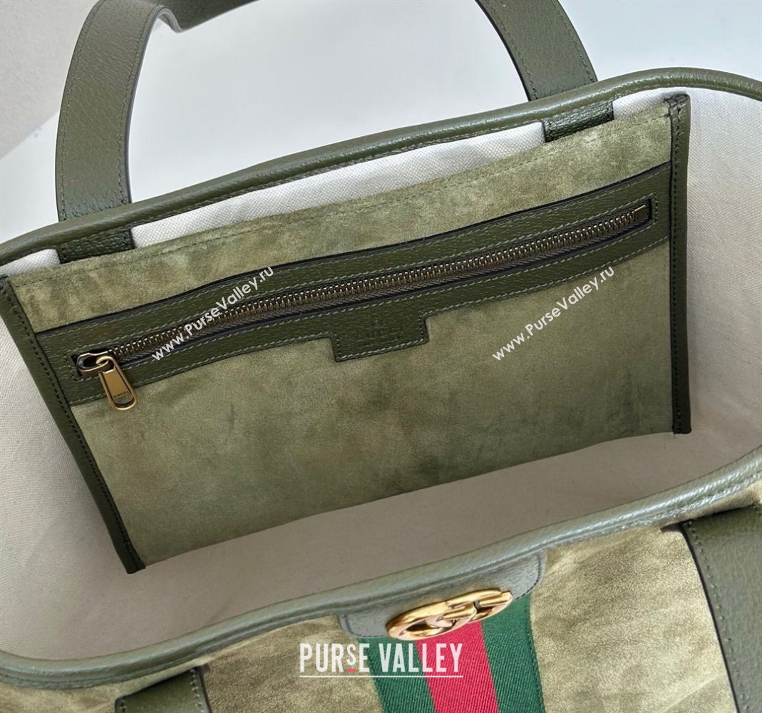 Gucci Ophidia Suede medium tote bag Green 2025 834465 (DLH-251125009)
