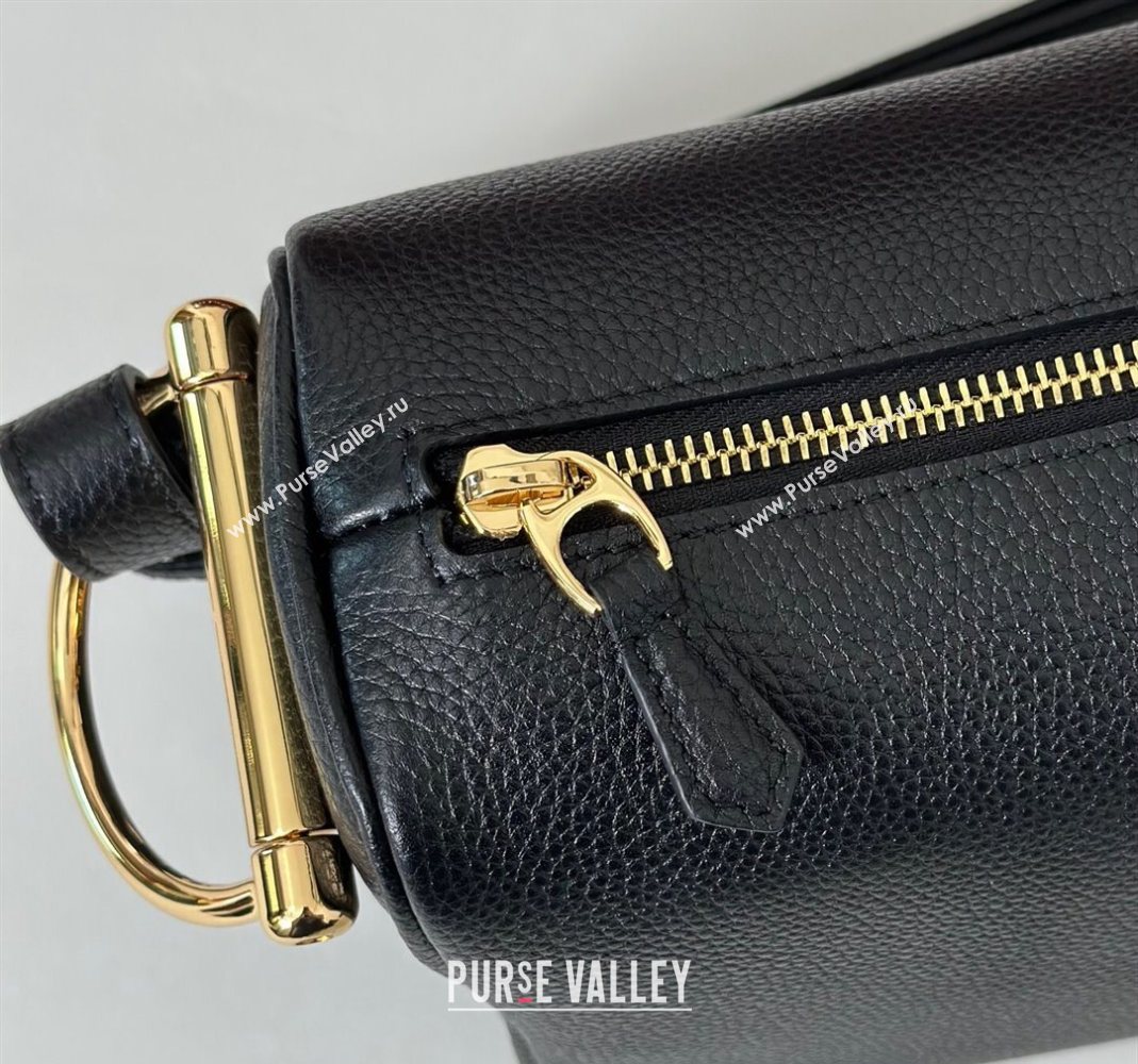 Gucci Half Horsebit medium shoulder bag in Leather Black 2025 860787 (DLH-251125011)