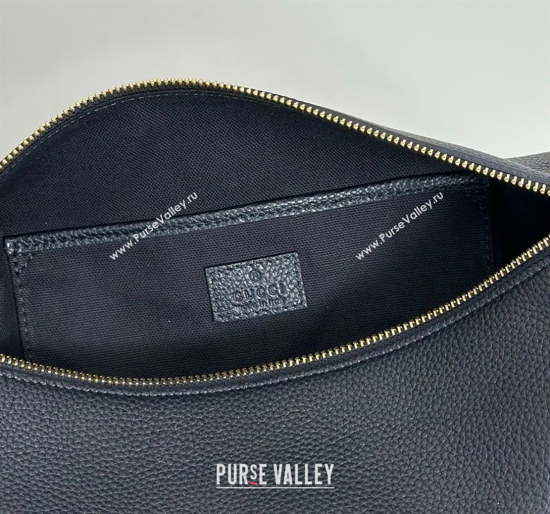Gucci Half Horsebit medium shoulder bag in Leather Black 2025 860787 (DLH-251125011)