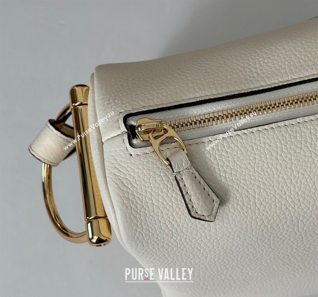 Gucci Half Horsebit medium shoulder bag in Leather White 2025 860787 (DLH-251125012)