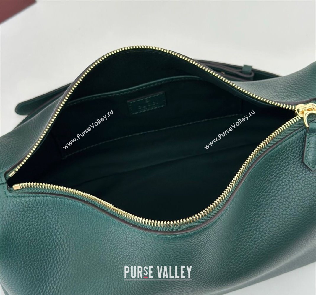 Gucci Half Horsebit medium shoulder bag in Leather Green 2025 860787 (DLH-251125013)