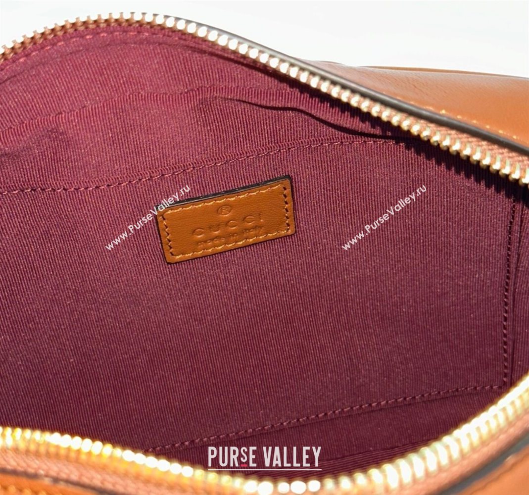 Gucci GG Marmont small camera bag in Leather Brown 2025 855273 (DLH-251125001)