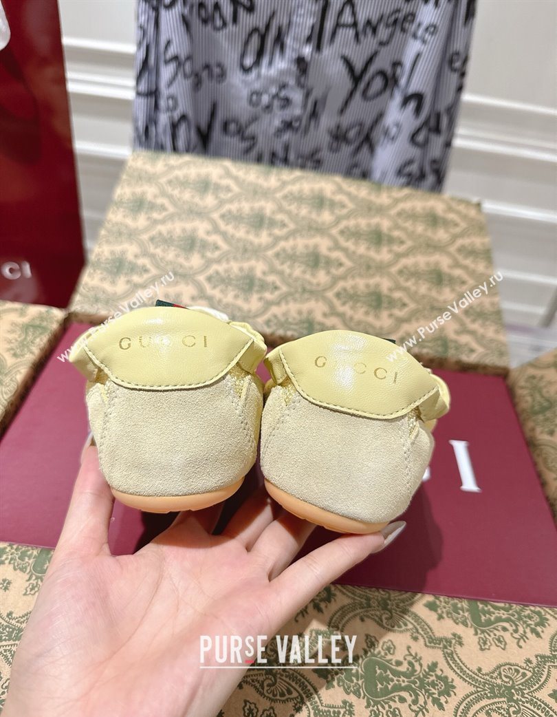 Gucci Shift Sneakers in Suede and Mesh Yellow 2025 859221 (SS-251218048)