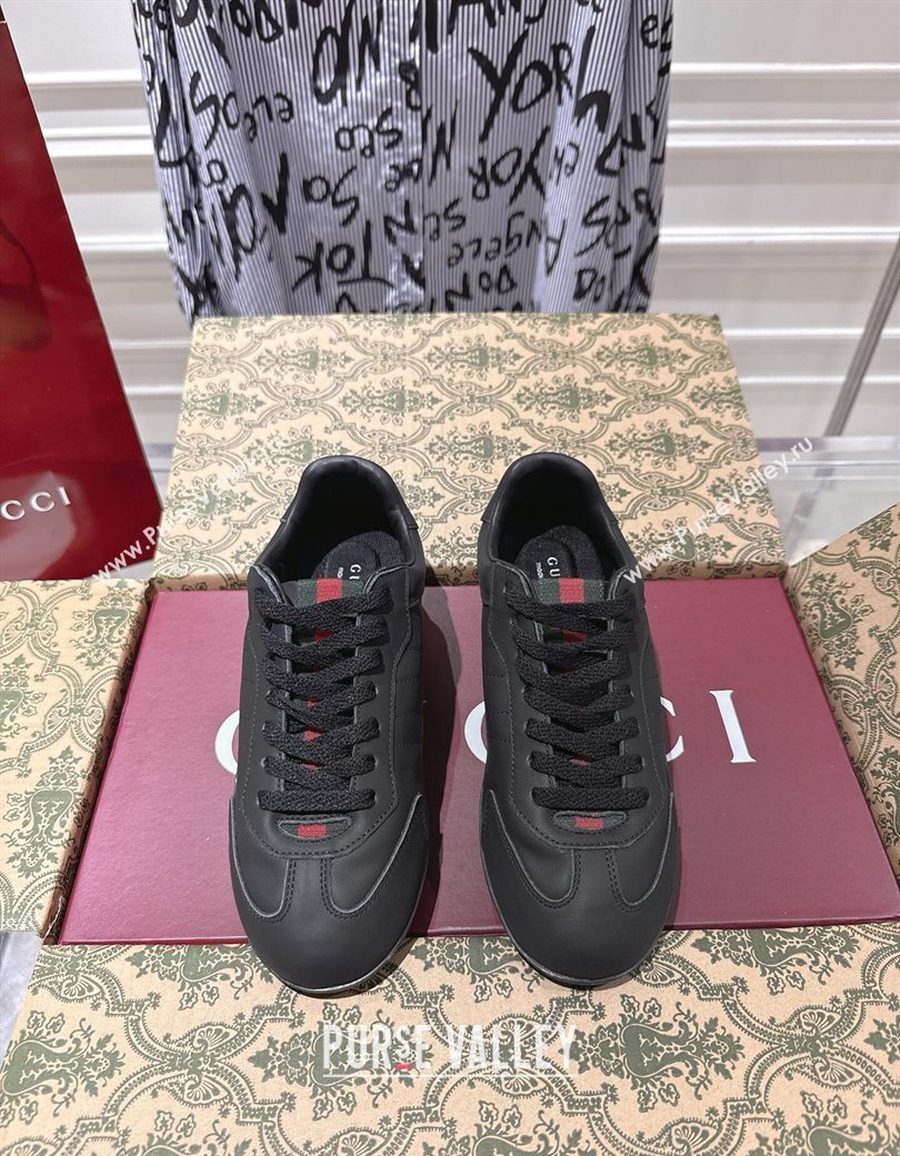 Gucci Shift Sneakers in Calf Leather Black 2025 857016 (SS-251218051)