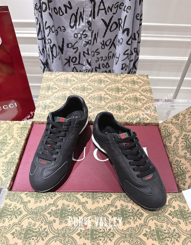 Gucci Shift Sneakers in Calf Leather Black 2025 857016 (SS-251218051)