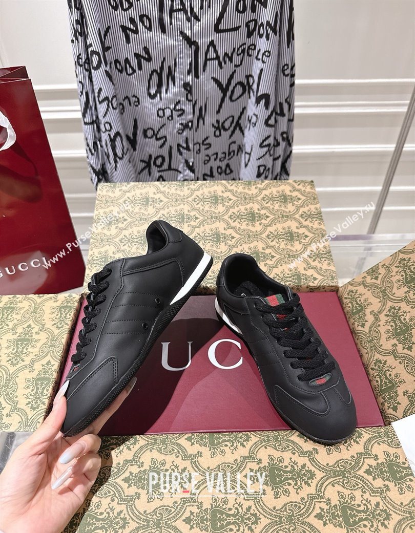 Gucci Shift Sneakers in Calf Leather Black 2025 857016 (SS-251218051)