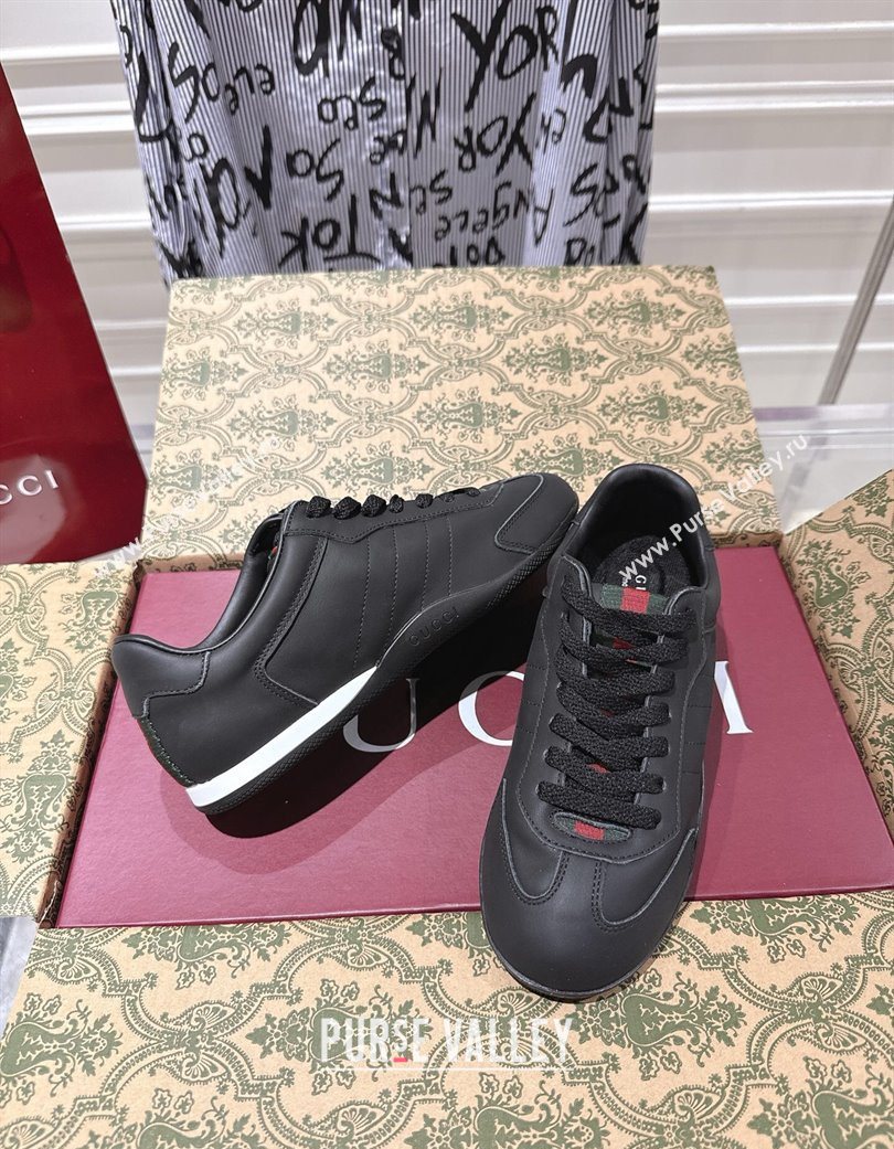 Gucci Shift Sneakers in Calf Leather Black 2025 857016 (SS-251218051)
