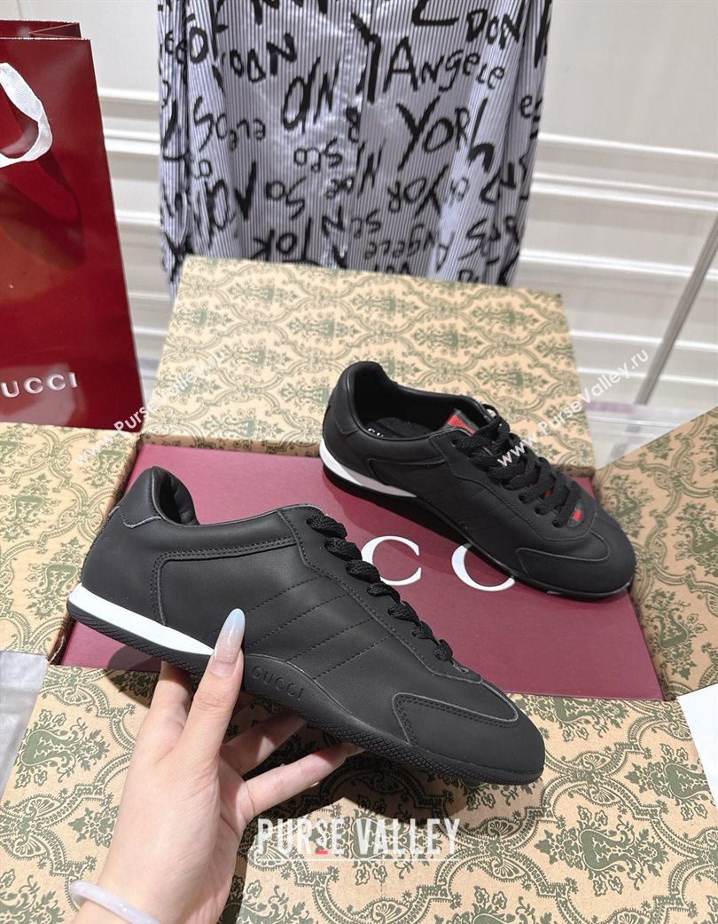 Gucci Shift Sneakers in Calf Leather Black 2025 857016 (SS-251218051)