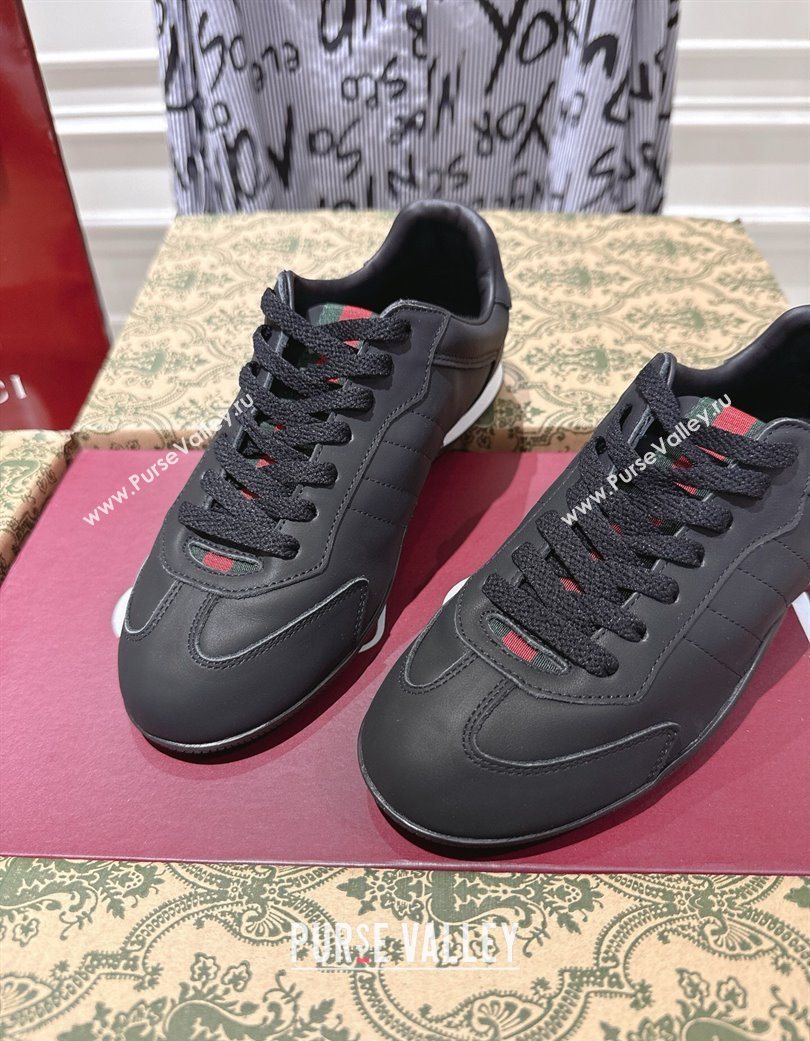 Gucci Shift Sneakers in Calf Leather Black 2025 857016 (SS-251218051)