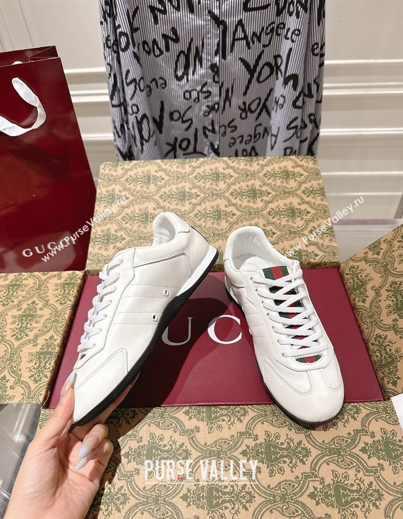 Gucci Shift Sneakers in Calf Leather White 2025 857016 (SS-251218052)