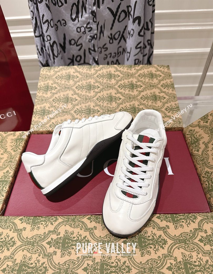 Gucci Shift Sneakers in Calf Leather White 2025 857016 (SS-251218052)