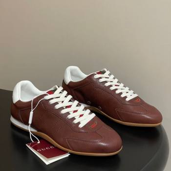 Gucci Shift Sneakers in Calf Leather Deep Brown 2025 857016 (MD-251218056)