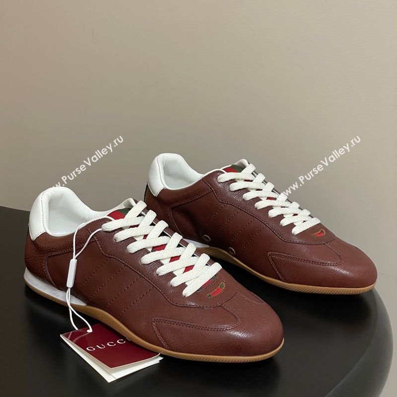 Gucci Shift Sneakers in Calf Leather Deep Brown 2025 857016 (MD-251218056)