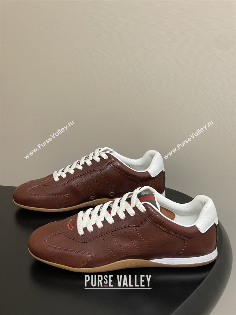 Gucci Shift Sneakers in Calf Leather Deep Brown 2025 857016 (MD-251218056)