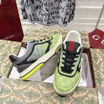 Gucci Mens Re-Web Sneakers 4cm in Gradient Green GG Canvas 2025 785452 (MD-251219030)
