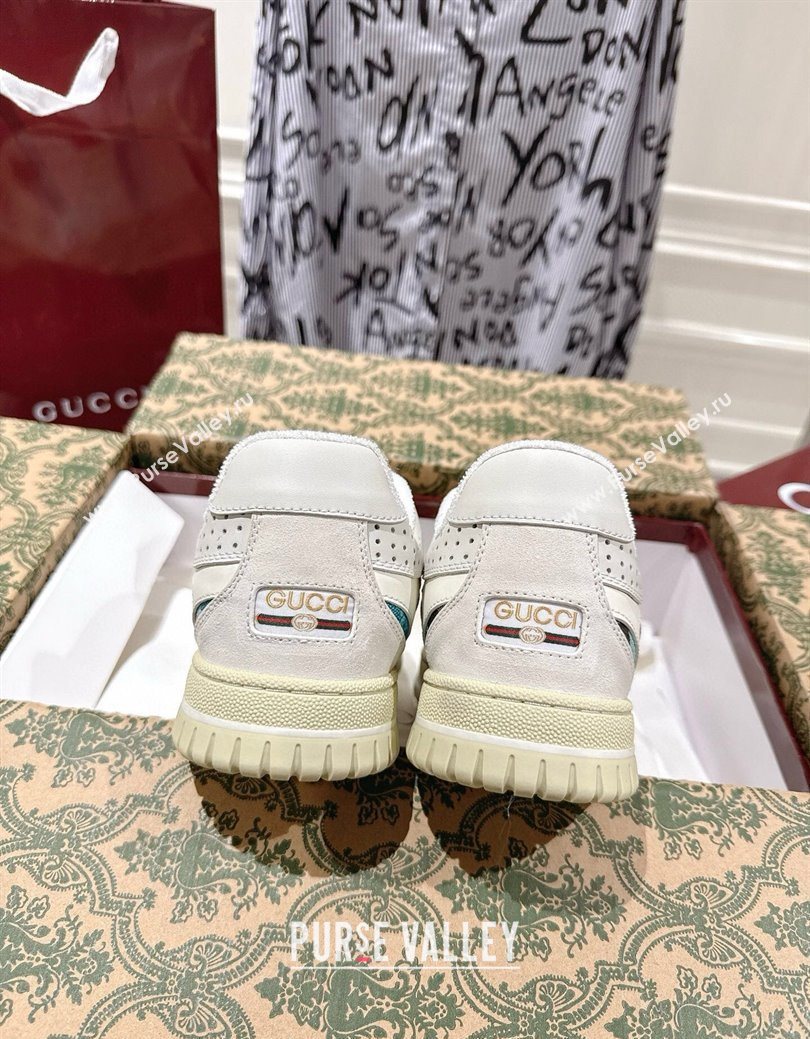 Gucci Re-Web Sneakers 4cm in Blue Camouflage Fabric 2025 785452 (MD-251219032)