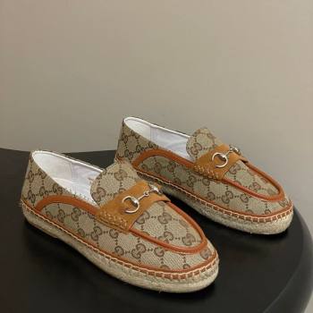 Gucci GG Canvas Flat Espadrilles with Horsebit Beige 2025 GG121901 (MD-251219005)