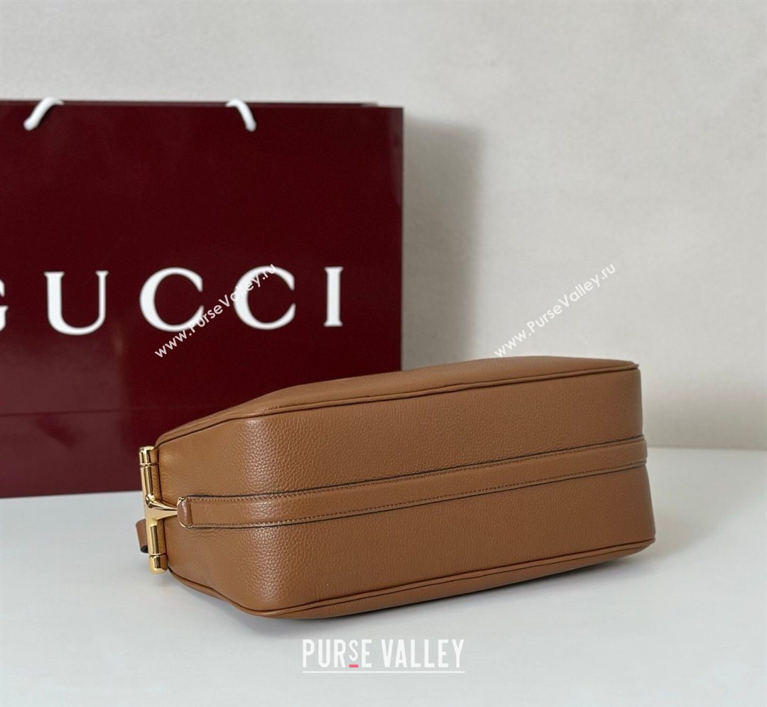 Gucci Half Horsebit medium shoulder bag in Leather Brown 2026 860787 (DLH-260128048)