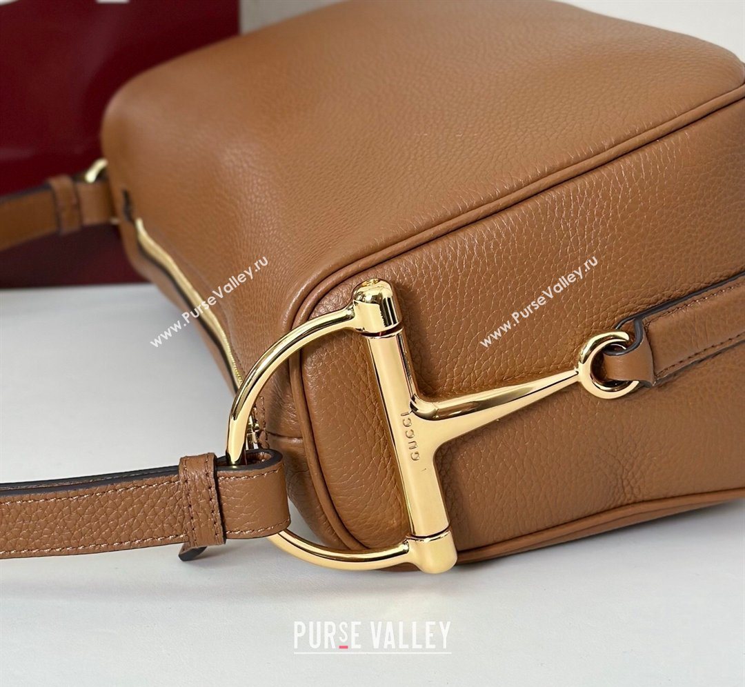 Gucci Half Horsebit medium shoulder bag in Leather Brown 2026 860787 (DLH-260128048)