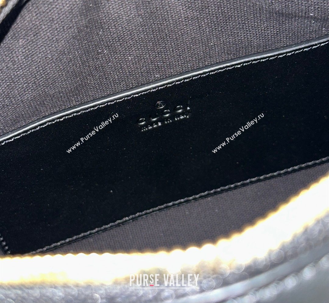 Gucci GG Emblem Leather Small Boston Bag Black 2026 848889 (DLH-260128003)