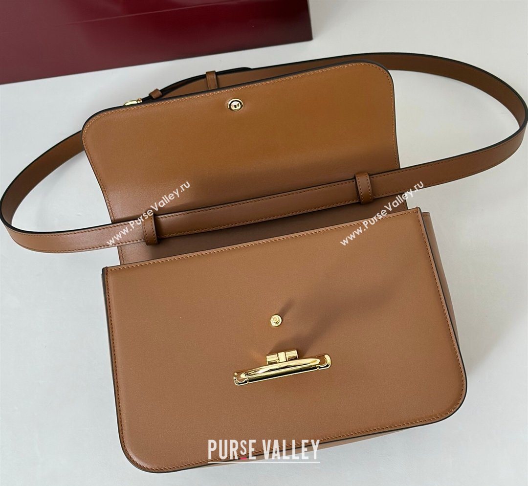 Gucci Siena Leather medium top handle bag with Half Horsebit Brown 2026 855535 (DLH-260128011)