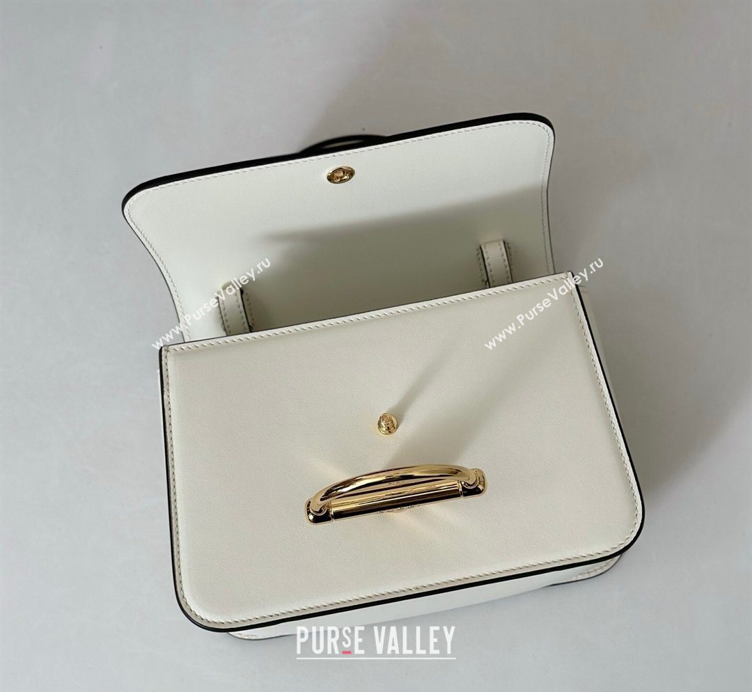 Gucci Siena Leather small top handle bag with Half Horsebit White 2026 855536 (DLH-260128012)
