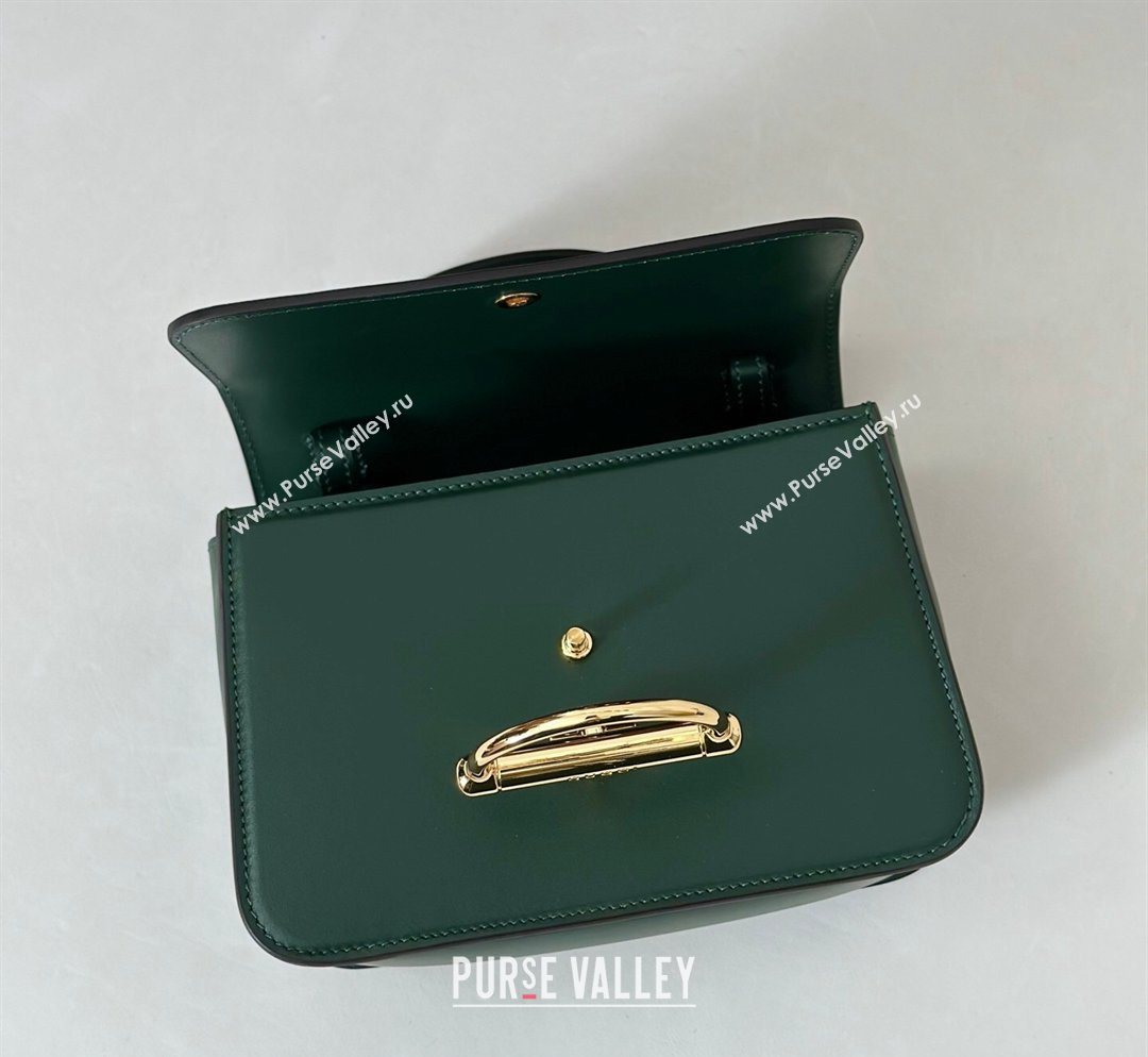 Gucci Siena Leather small top handle bag with Half Horsebit Green 2026 855536 (DLH-260128013)
