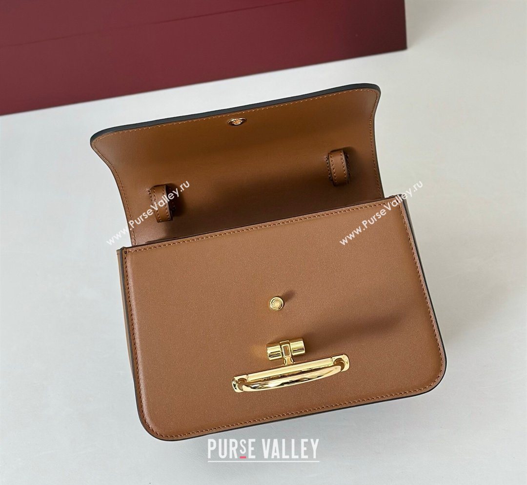 Gucci Siena Leather small top handle bag with Half Horsebit Brown 2026 855536 (DLH-260128015)