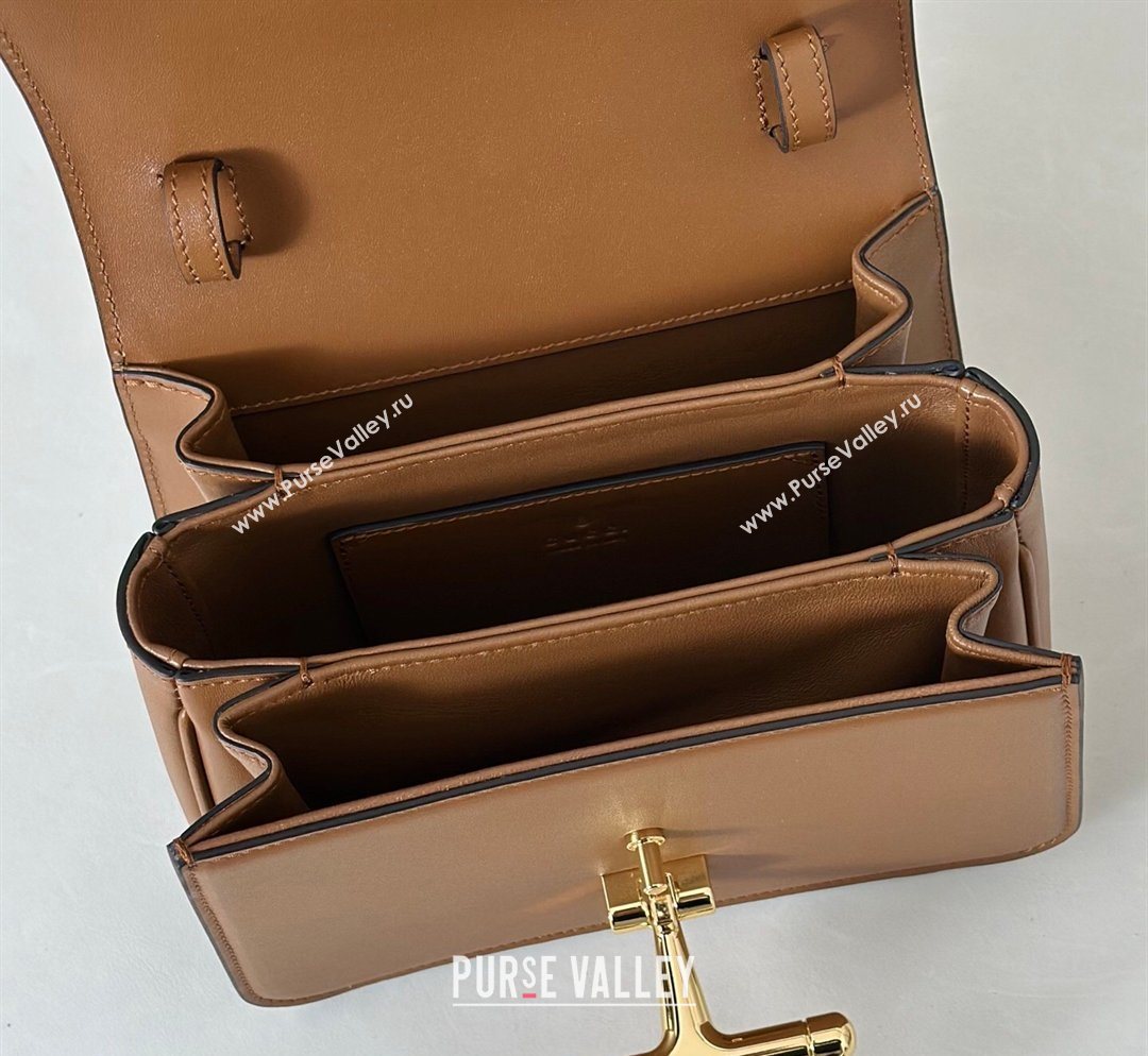 Gucci Siena Leather small top handle bag with Half Horsebit Brown 2026 855536 (DLH-260128015)