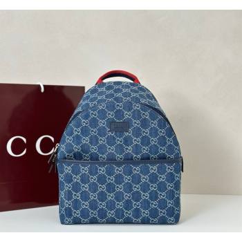 Gucci Childrens GG backpack bag in Blue Denim 2026 782708 (DLH-260128017)