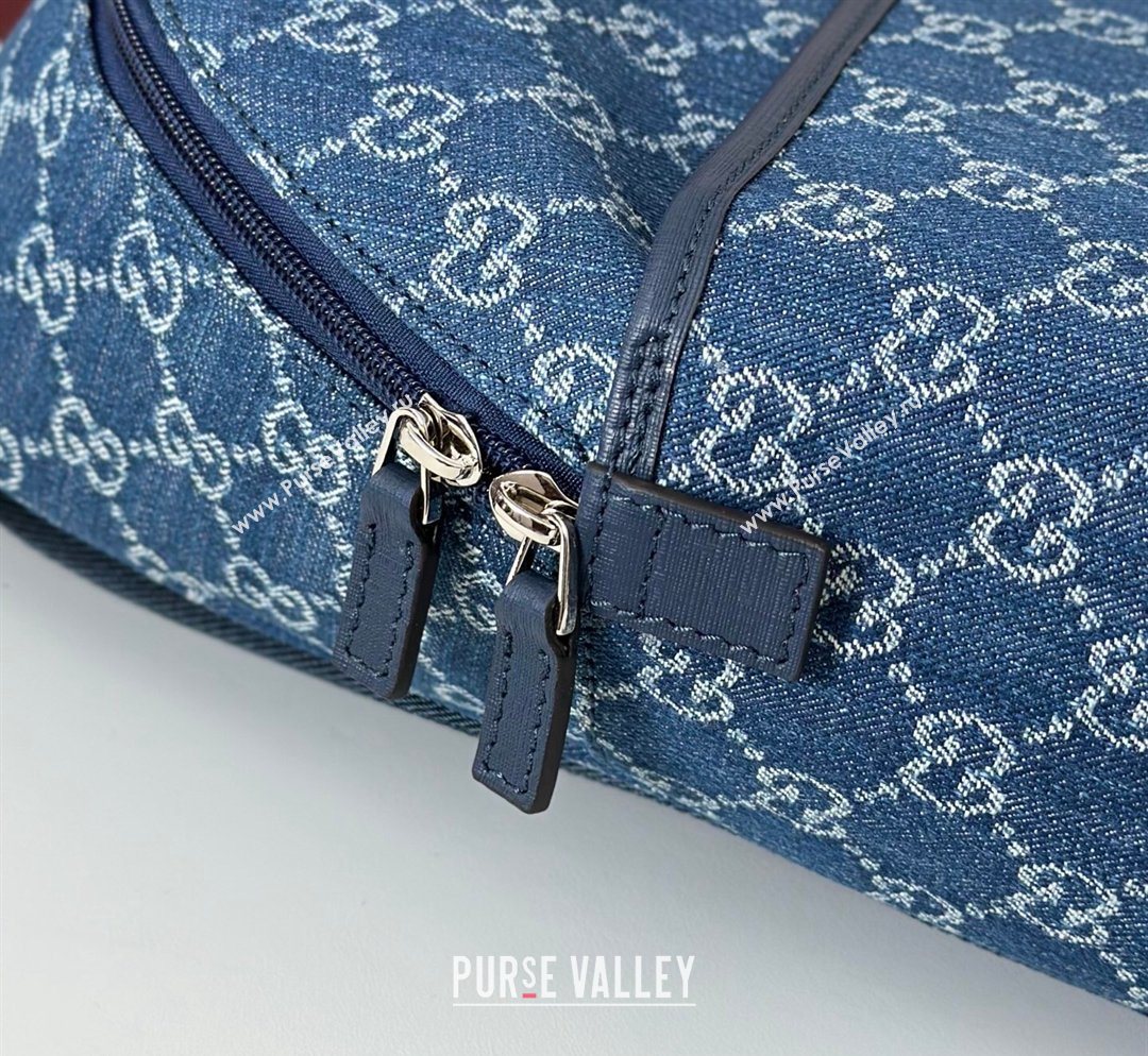 Gucci Childrens GG backpack bag in Blue Denim 2026 782708 (DLH-260128017)