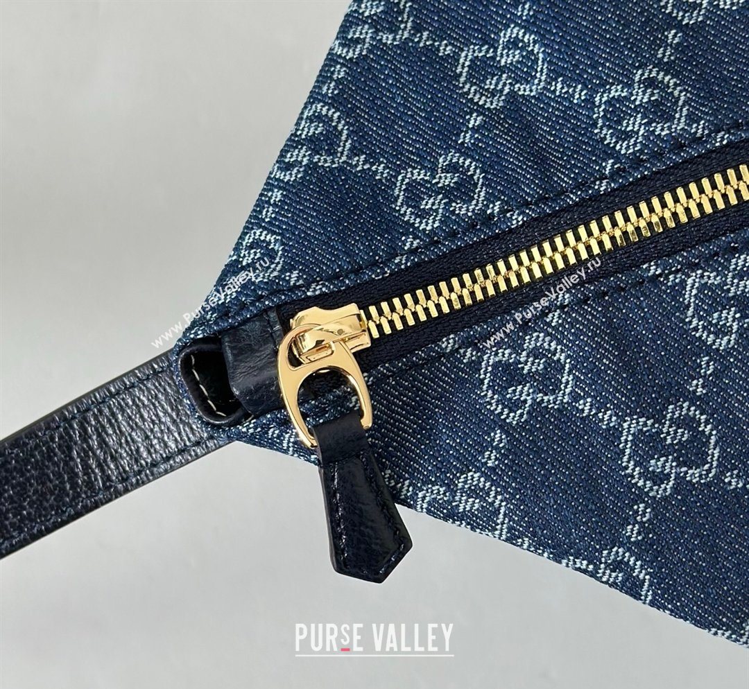 Gucci Vanity medium top handle bag in GG Denim Blue 2026 857799 (DLH-260128020)