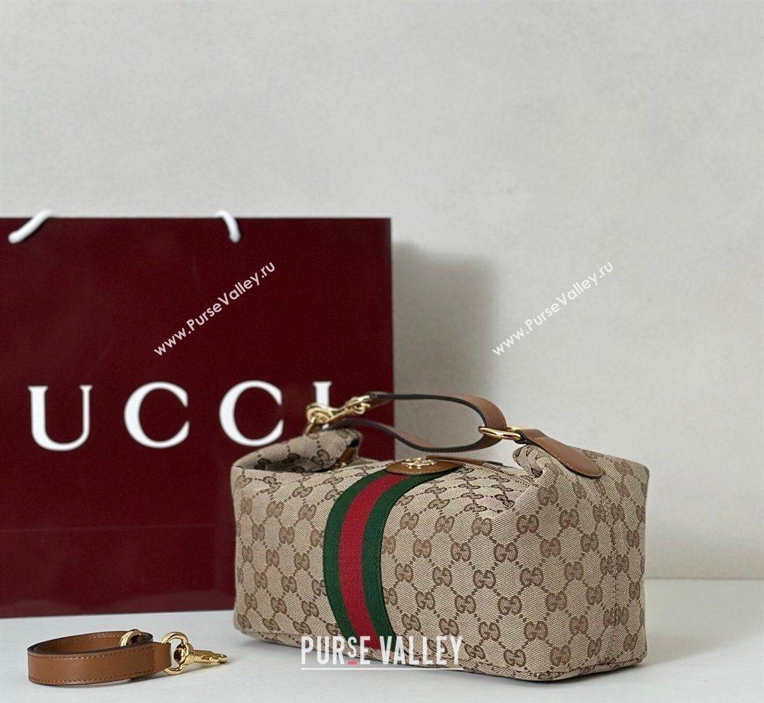 Gucci Vanity medium top handle bag in GG Canvas Beige 2026 857799 (DLH-260128021)