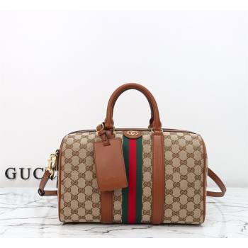 Gucci Ophidia medium boston bag in GG Canvas Beige/Brown 2026 857595 (DLH-260128025)