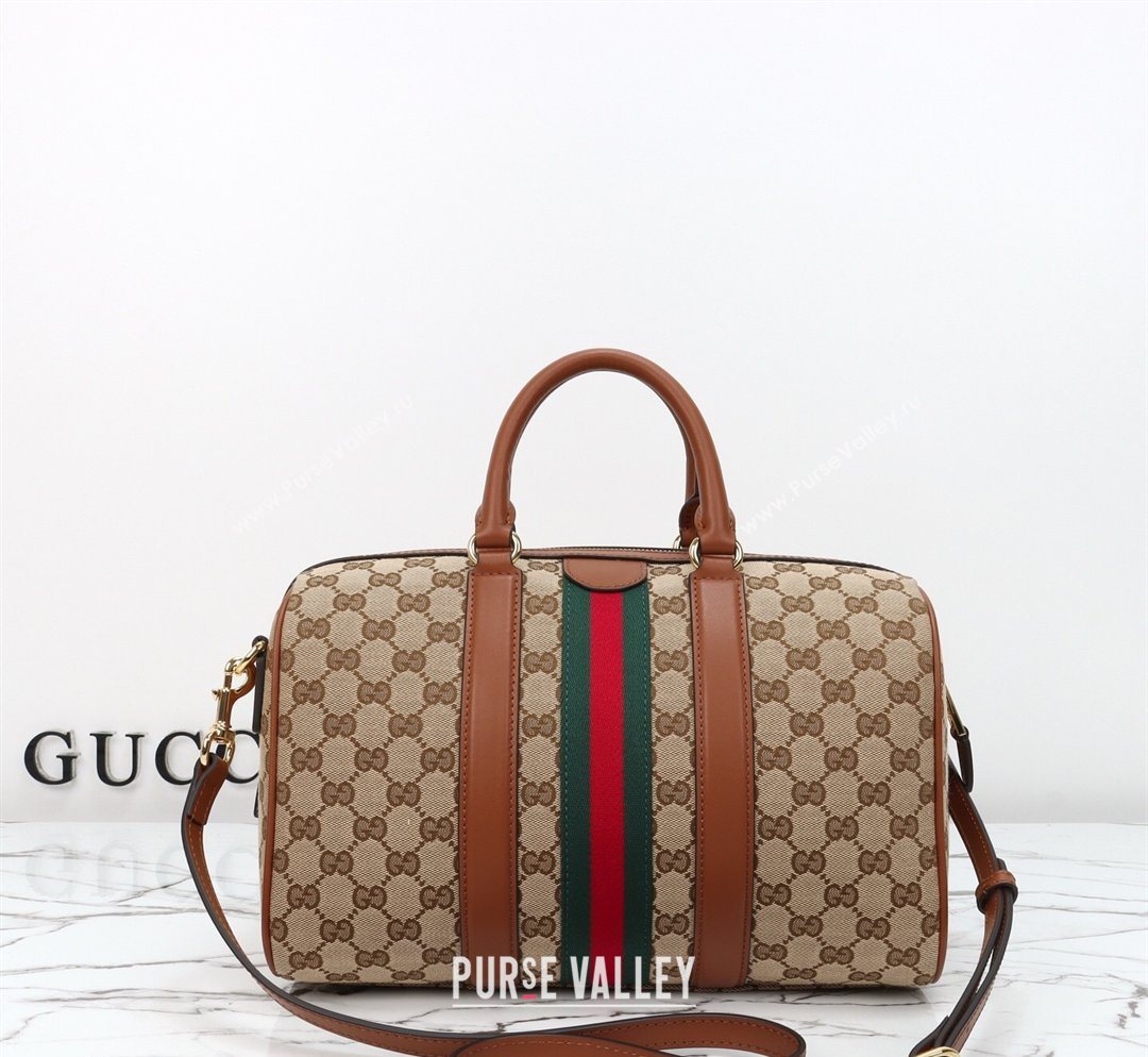 Gucci Ophidia medium boston bag in GG Canvas Beige/Brown 2026 857595 (DLH-260128025)