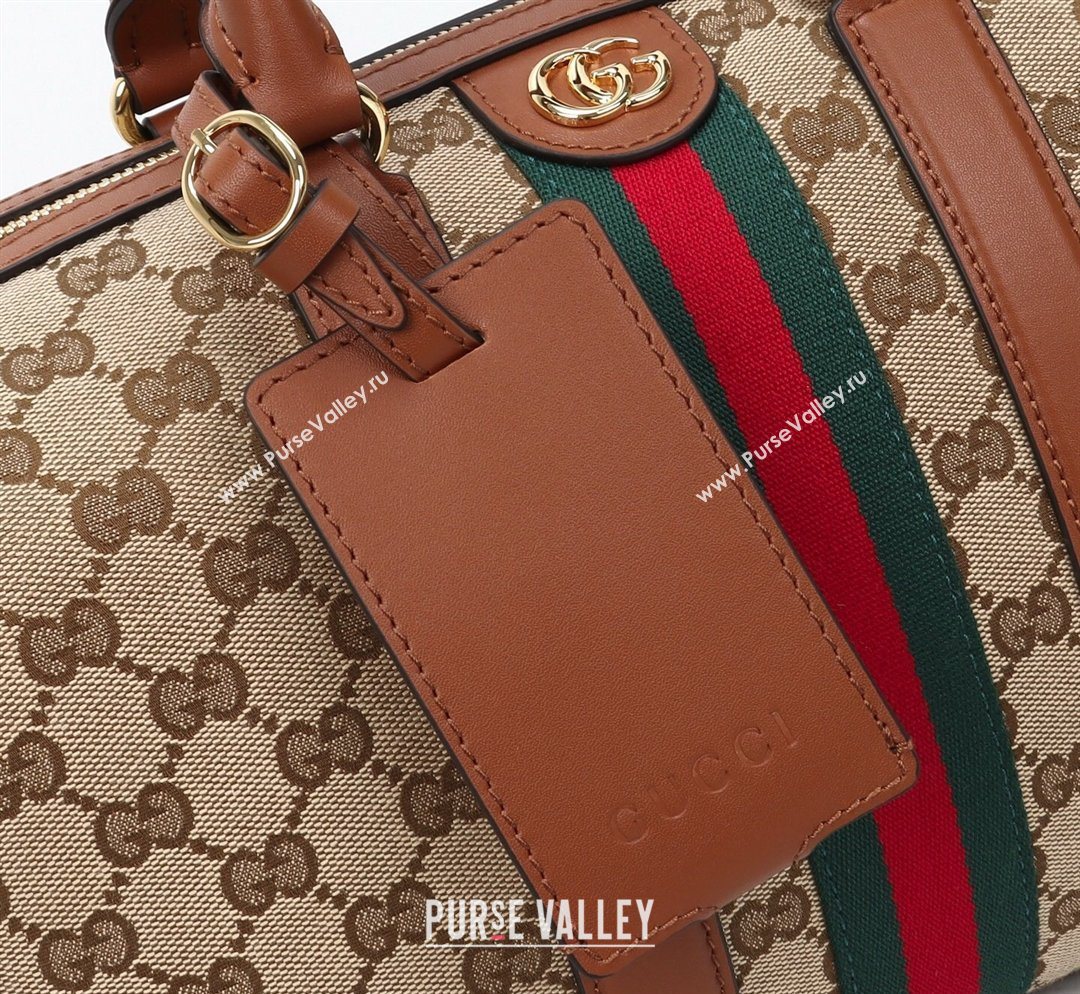 Gucci Ophidia medium boston bag in GG Canvas Beige/Brown 2026 857595 (DLH-260128025)