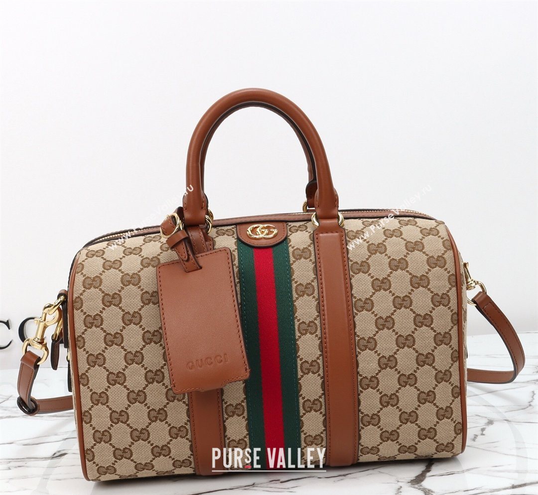 Gucci Ophidia medium boston bag in GG Canvas Beige/Brown 2026 857595 (DLH-260128025)