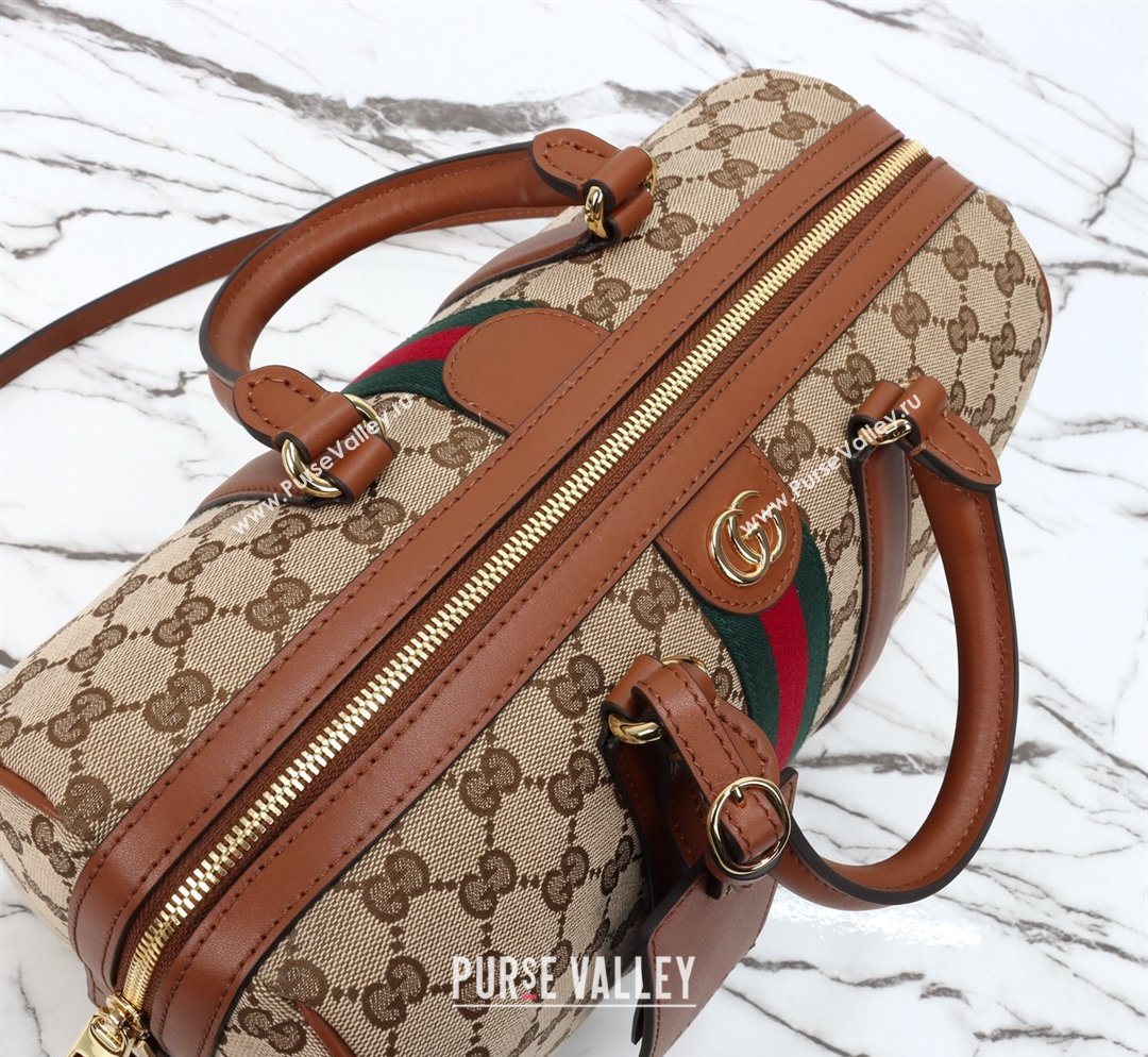 Gucci Ophidia medium boston bag in GG Canvas Beige/Brown 2026 857595 (DLH-260128025)